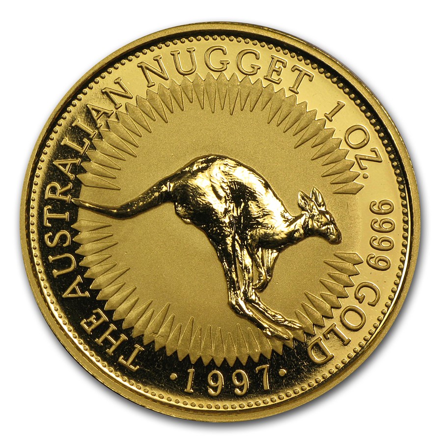 1997 Australia 1 oz Gold Nugget BU