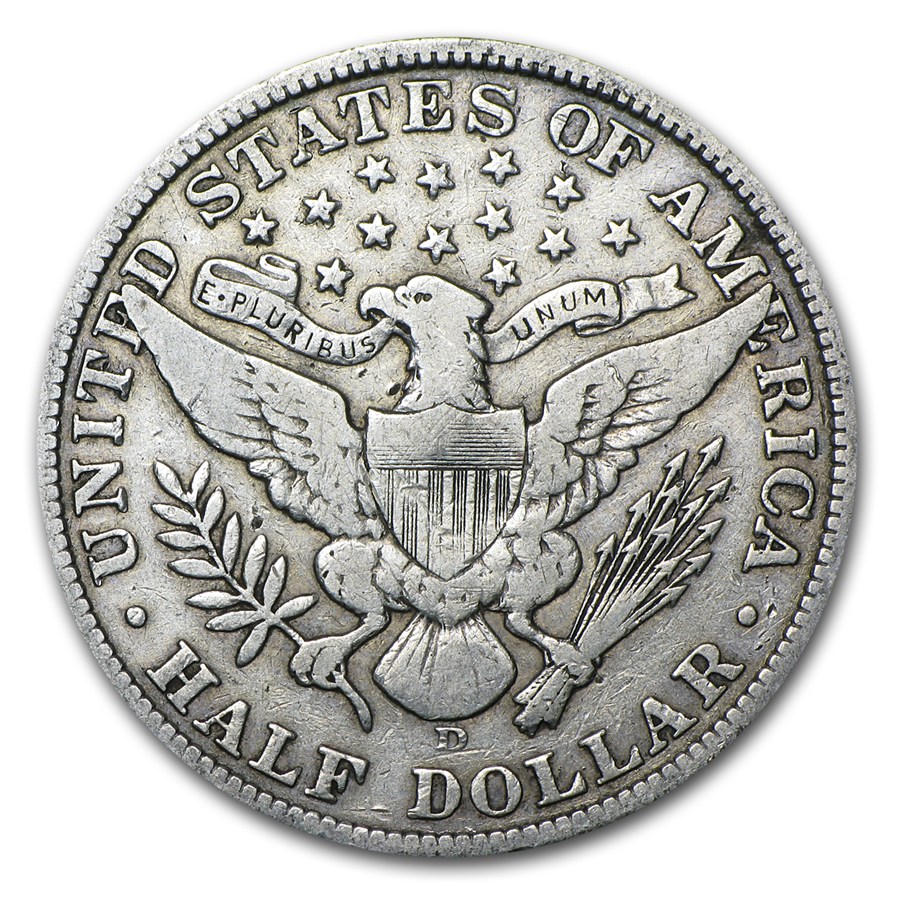 1908-D Barber Half Dollar Fine