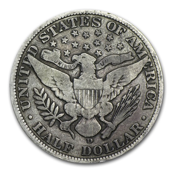 1915-D Barber Half Dollar VG