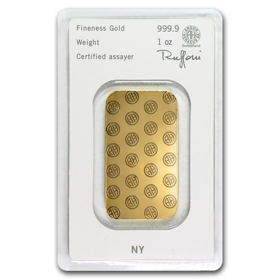 1 oz Gold Bar - Argor-Heraeus (Vintage Design, In Assay)