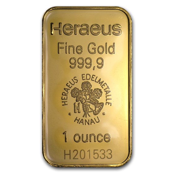 1 oz Gold Bar - Argor-Heraeus (Vintage Design, In Assay)