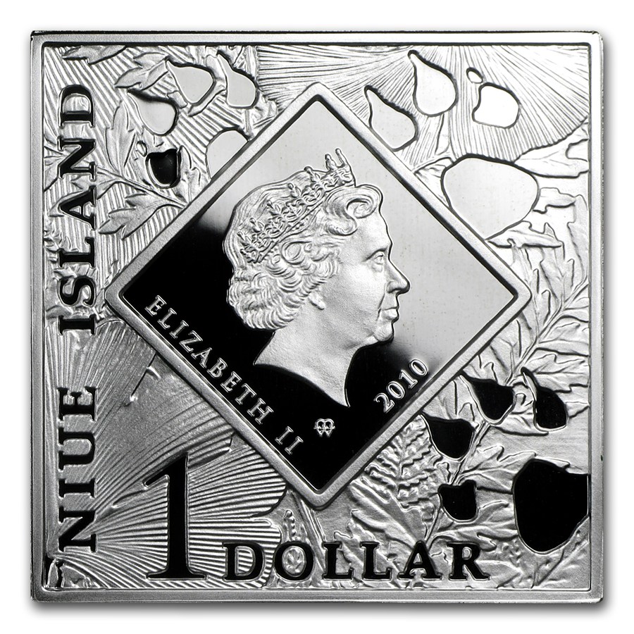 2010 Niue Proof Silver $1 Oddities of Nature Pronghorn