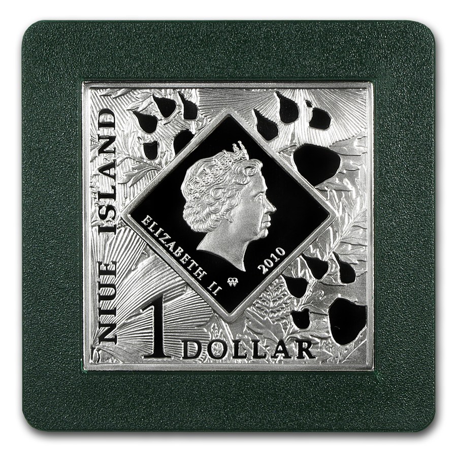 2010 Niue Proof Silver $1 Oddities of Nature Pronghorn
