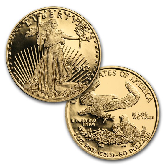 2012-W 4-Coin Proof American Gold Eagle Set (w/Box &amp; COA)
