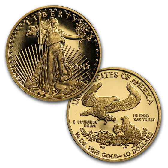 2012-W 4-Coin Proof American Gold Eagle Set (w/Box &amp; COA)
