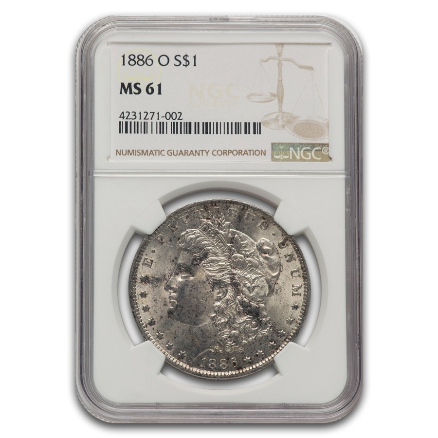 1886-O Morgan Dollar MS-61 NGC