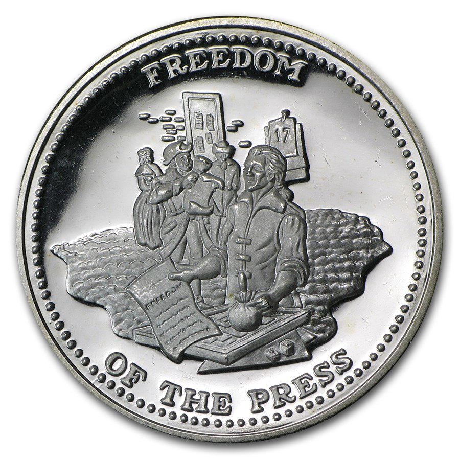 1 oz Silver Round - Johnson Matthey (Freedom of the Press)