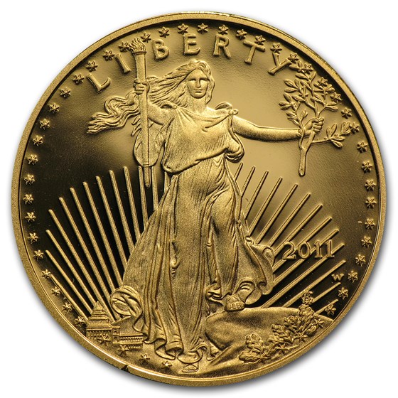 2011-W 1/2 oz Proof American Gold Eagle (w/Box &amp; COA)