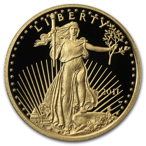 2011-W 1/4 oz Proof American Gold Eagle (w/Box &amp; COA)
