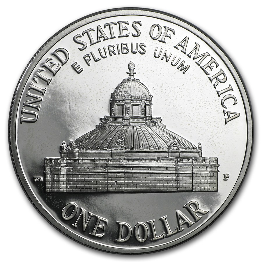 2000-P Library of Congress $1 Silver Commem Proof (w/Box & COA)