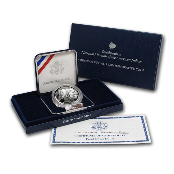 2001-P Buffalo $1 Silver Commem Proof (w/Box &amp; COA)