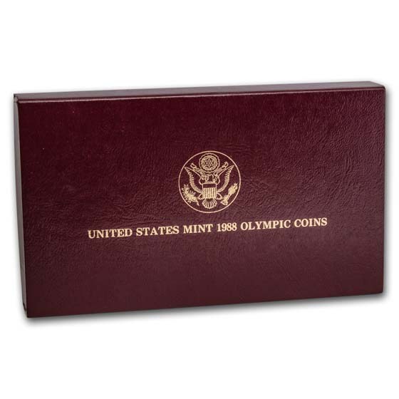 1988-W Gold $5 Commem Olympic Proof (w/Box &amp; COA)
