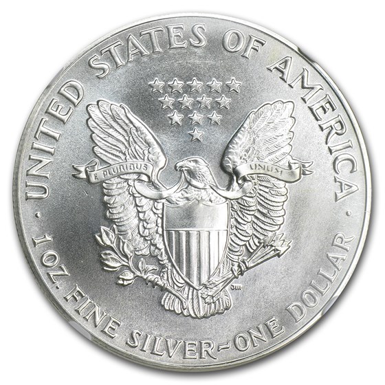1986 American Silver Eagle MS-70 NGC (1st Year of Issue Label)