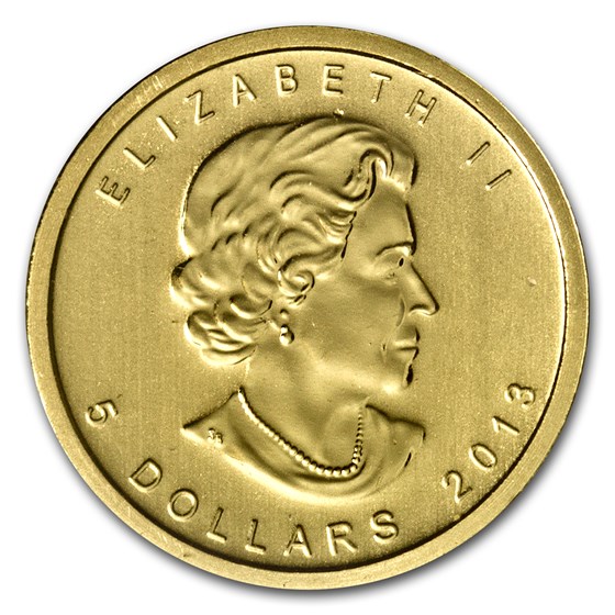 2013 Canada 1/10 oz Gold Maple Leaf BU