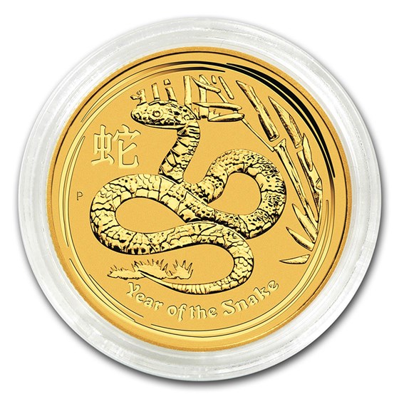 2013 Australia 1/2 oz Gold Lunar Snake BU (Series II)