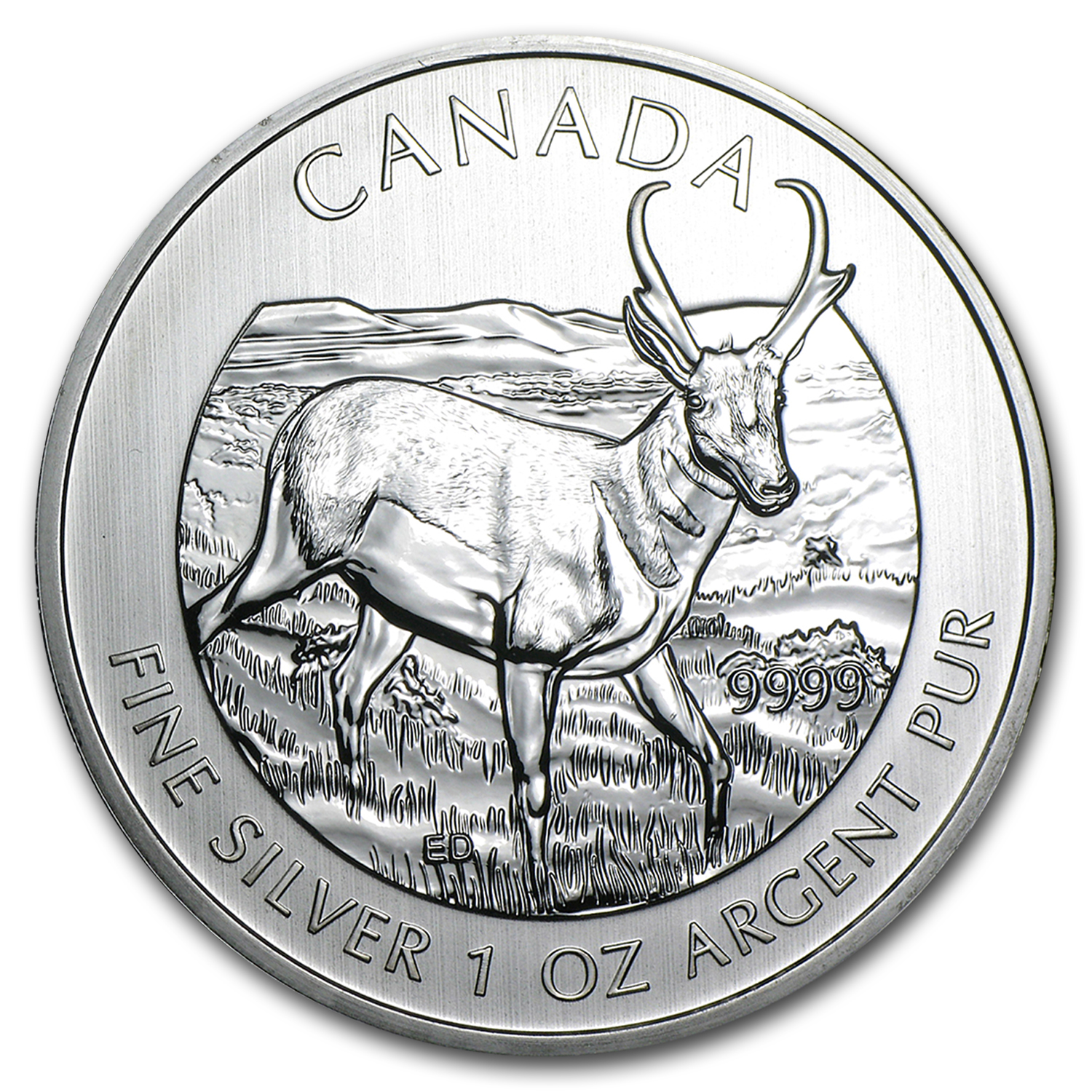 2013 Canada 1 oz Silver Wildlife Series Pronghorn Antelope