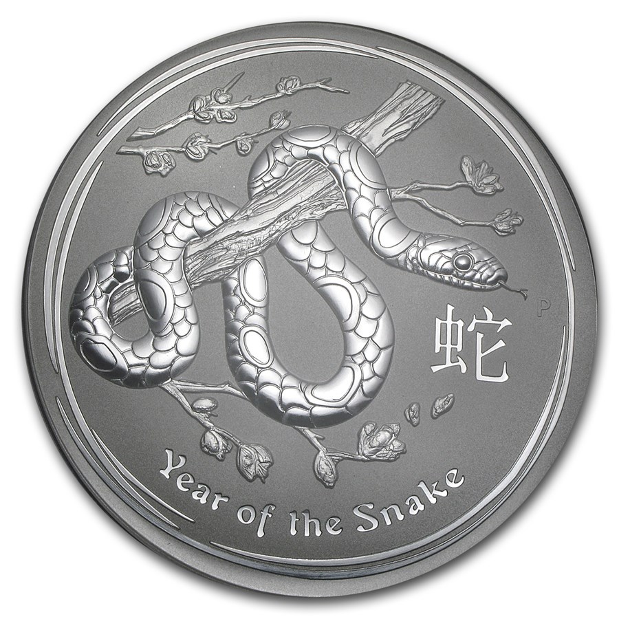 2013 Australia 1 kilo Silver Year of the Snake BU