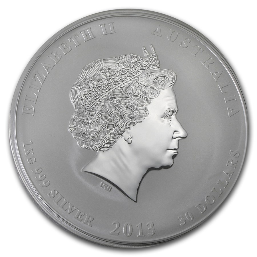 2013 Australia 1 kilo Silver Year of the Snake BU