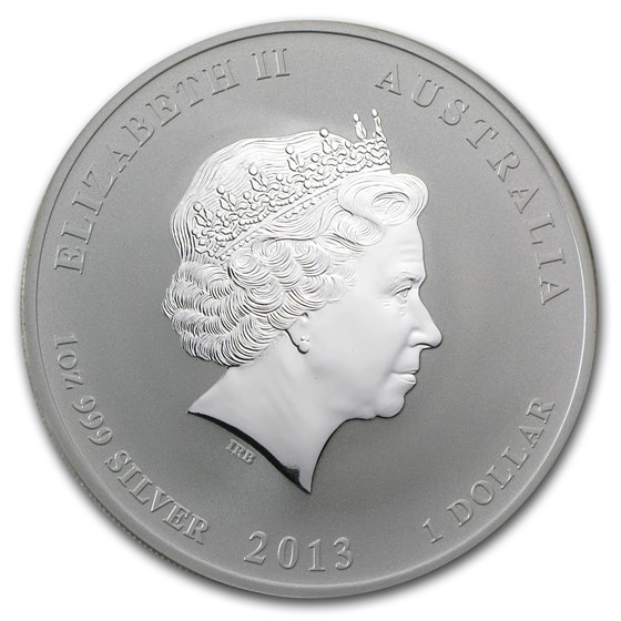 2013 Australia 1 oz Silver Year of the Snake BU (Series II)