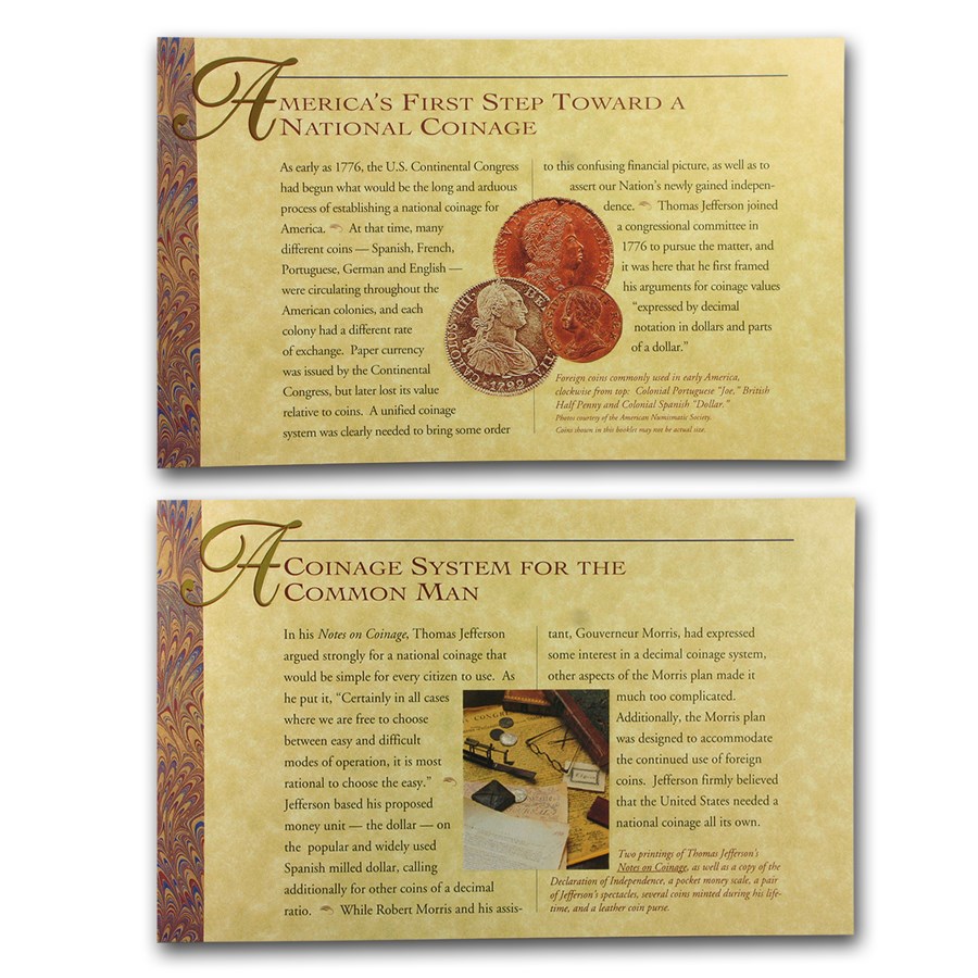 1993 Jefferson 250th Anniversary Coin & Currency Set (Box & COA)