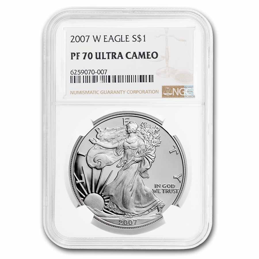 2007-W Proof American Silver Eagle PF-70 NGC