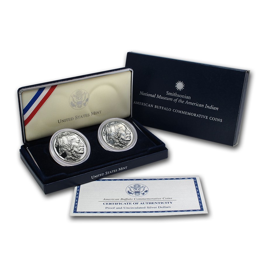 2001 Buffalo 2-Coin Set BU & Proof