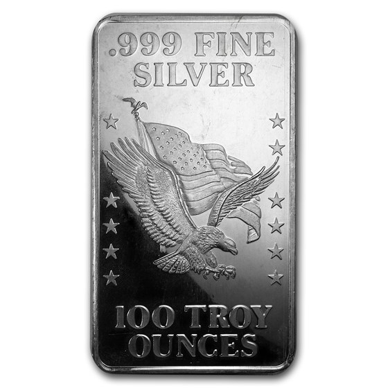 100 oz Pressed Silver Bar - U.S. Assay Office