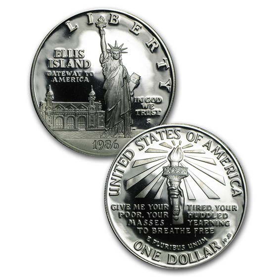 1986 3-Coin Commem Statue of Liberty Proof Set (w/Box &amp; COA)