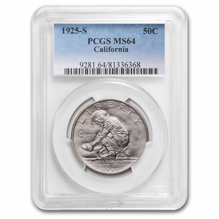 1925-S California Diamond Jubilee Half Dollar Commem MS-64 PCGS