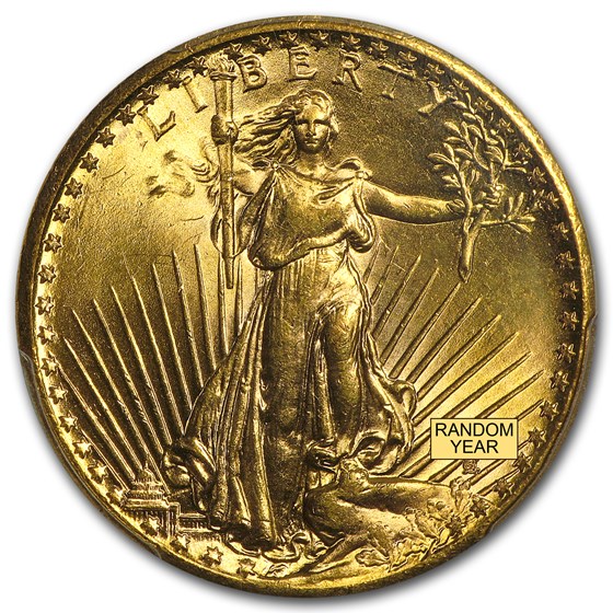 $20 St Gaudens Gold Double Eagle MS-63 PCGS (Random)