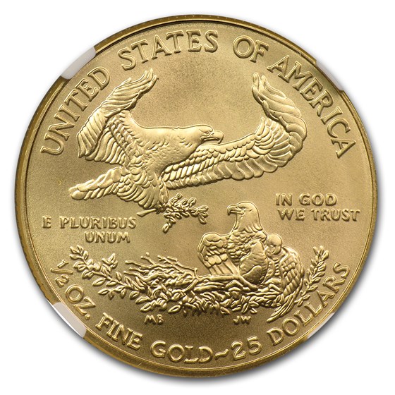 2011 1/2 oz American Gold Eagle MS-70 NGC