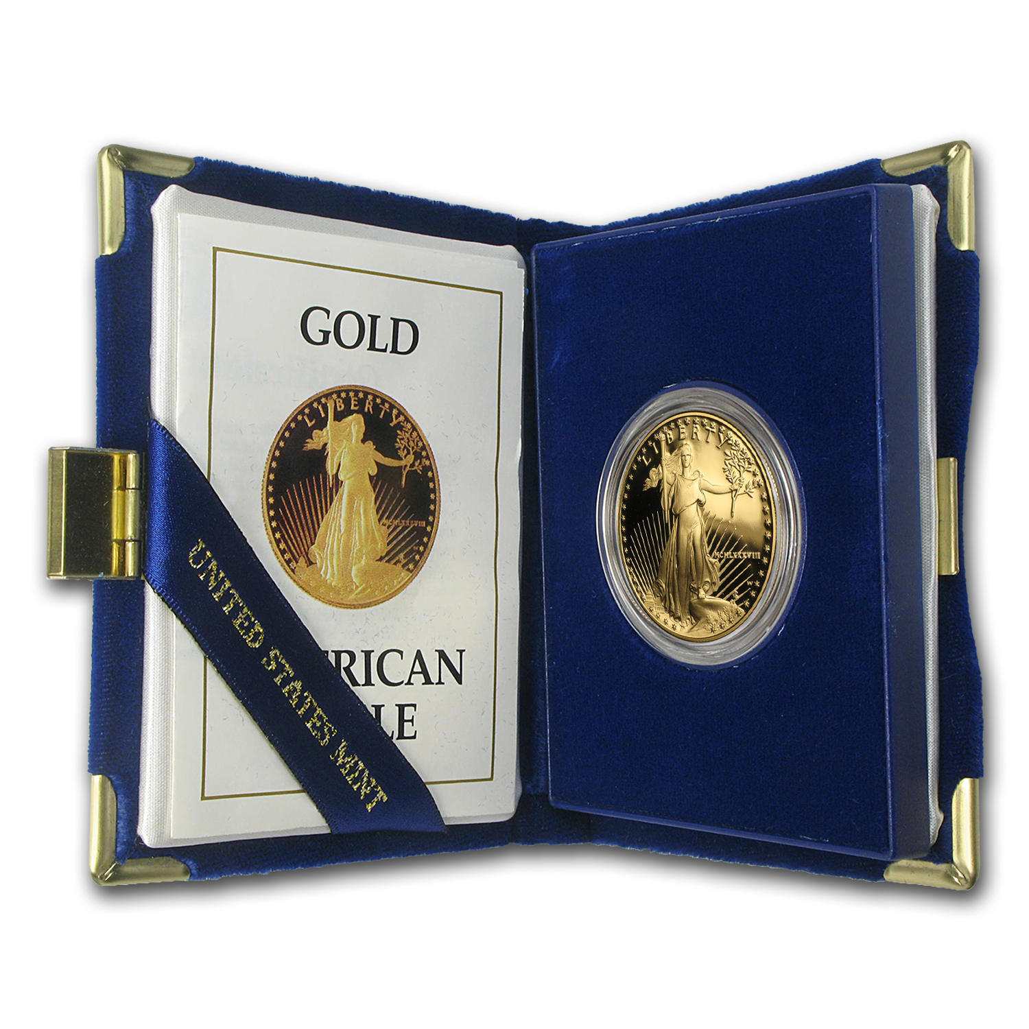 1988-W 1 oz Proof American Gold Eagle (w/Box &amp; COA)