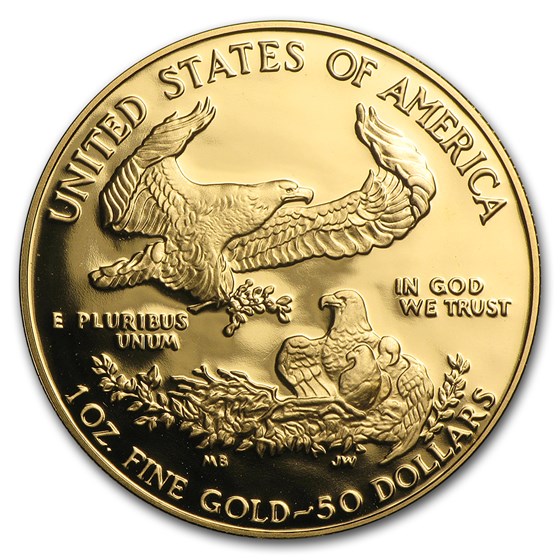 1988-W 1 oz Proof American Gold Eagle (w/Box &amp; COA)