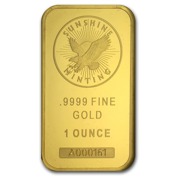 1 oz Gold Bar - Sunshine New Design (In TEP Packaging)
