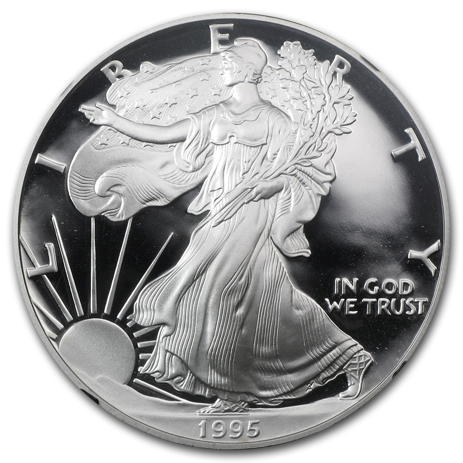 1995-W Proof American Silver Eagle PF-69 NGC (Retro Black Insert)