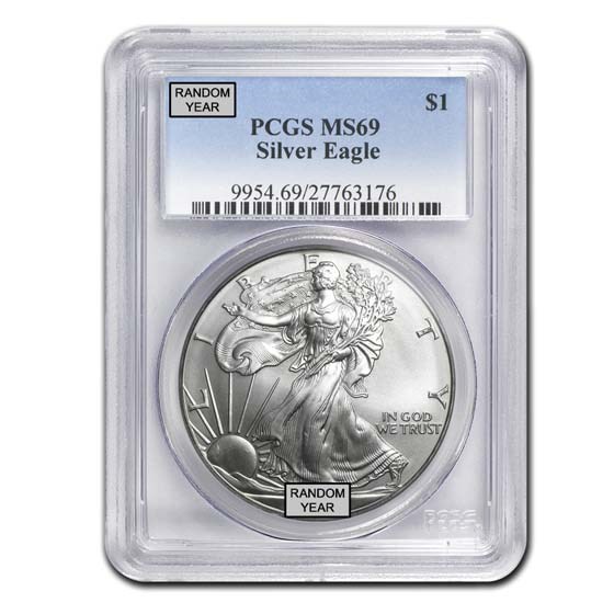 1 oz American Silver Eagle MS-69 PCGS (Random Year)