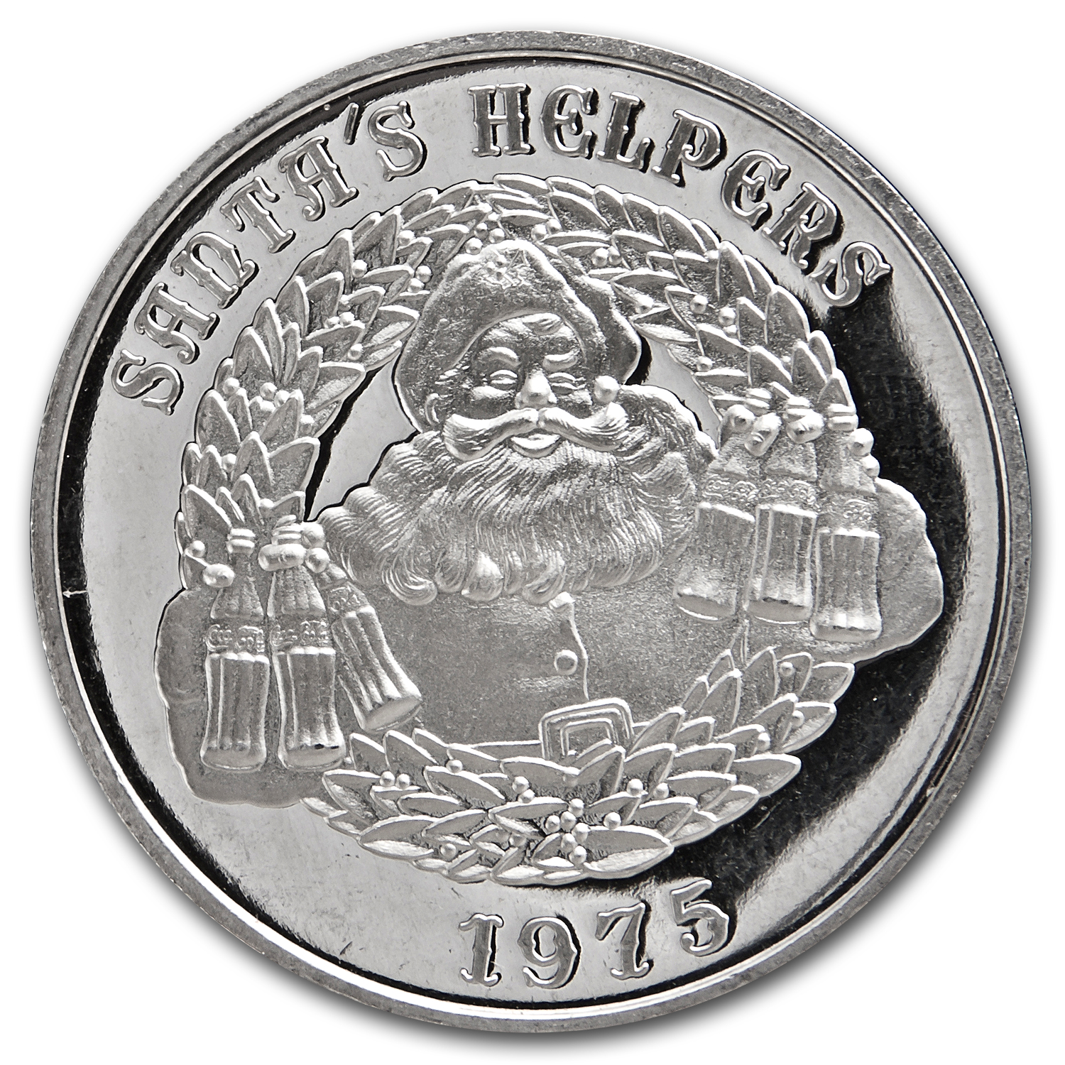 1975 1/2 oz Silver Round - Coca-Cola (Santa's Helpers)