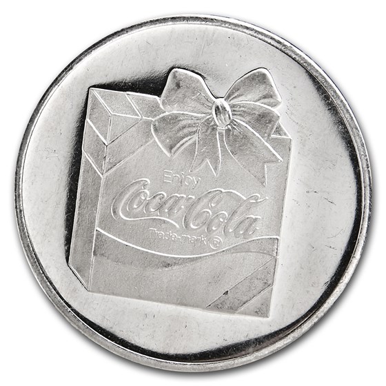 1975 1/2 oz Silver Round - Coca-Cola (Santa's Helpers)