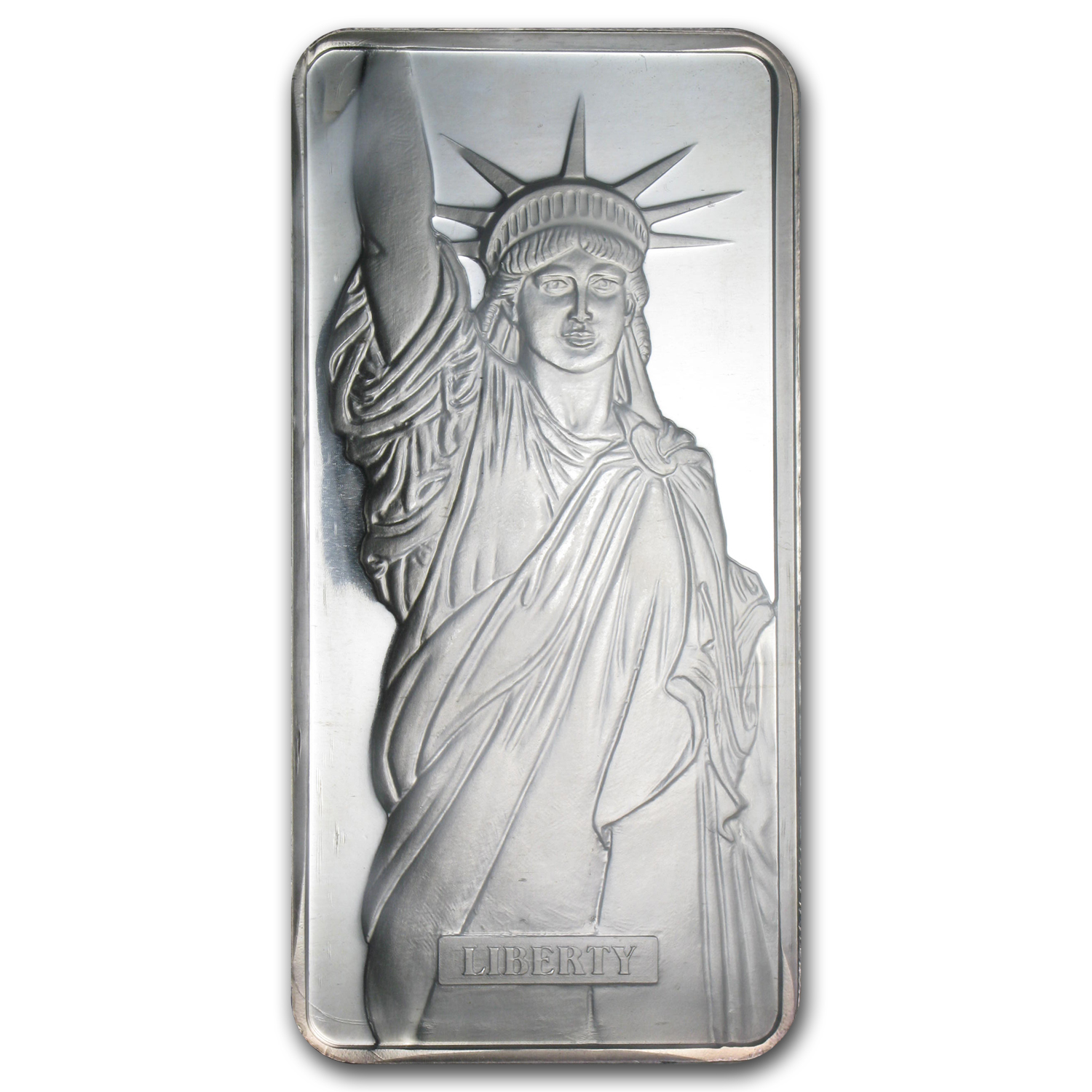 10 oz Silver Bar - Johnson Matthey (Statue of Liberty, MTB)