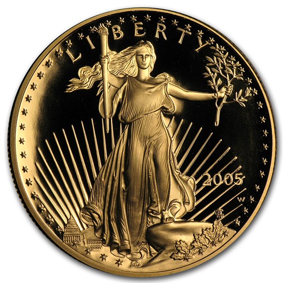 2005-W 4-Coin Proof American Gold Eagle Set (w/Box &amp; COA)