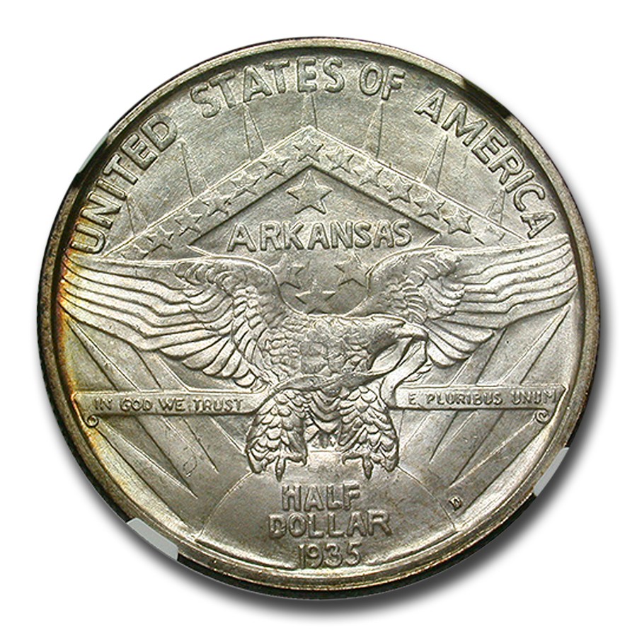 1935-D Arkansas Centennial Commemorative Half Dollar MS-66 NGC