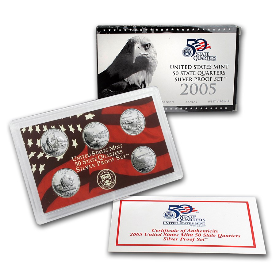 2005-S 50 State Quarters Proof Set (Silver) 2005-S 50 State Quarters Proof Set (Silver)