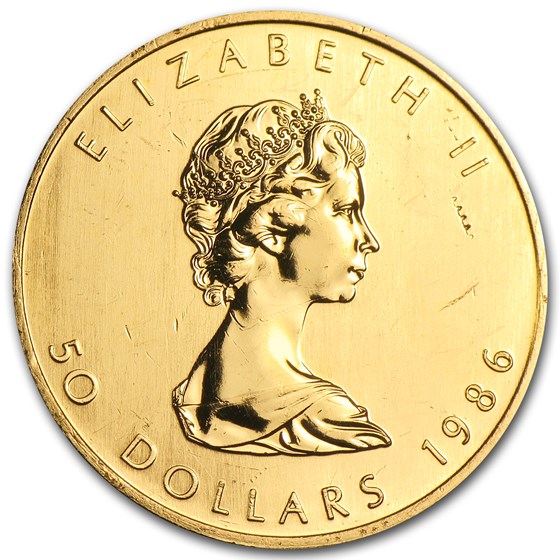 1986 Canada 1 oz Gold Maple Leaf BU