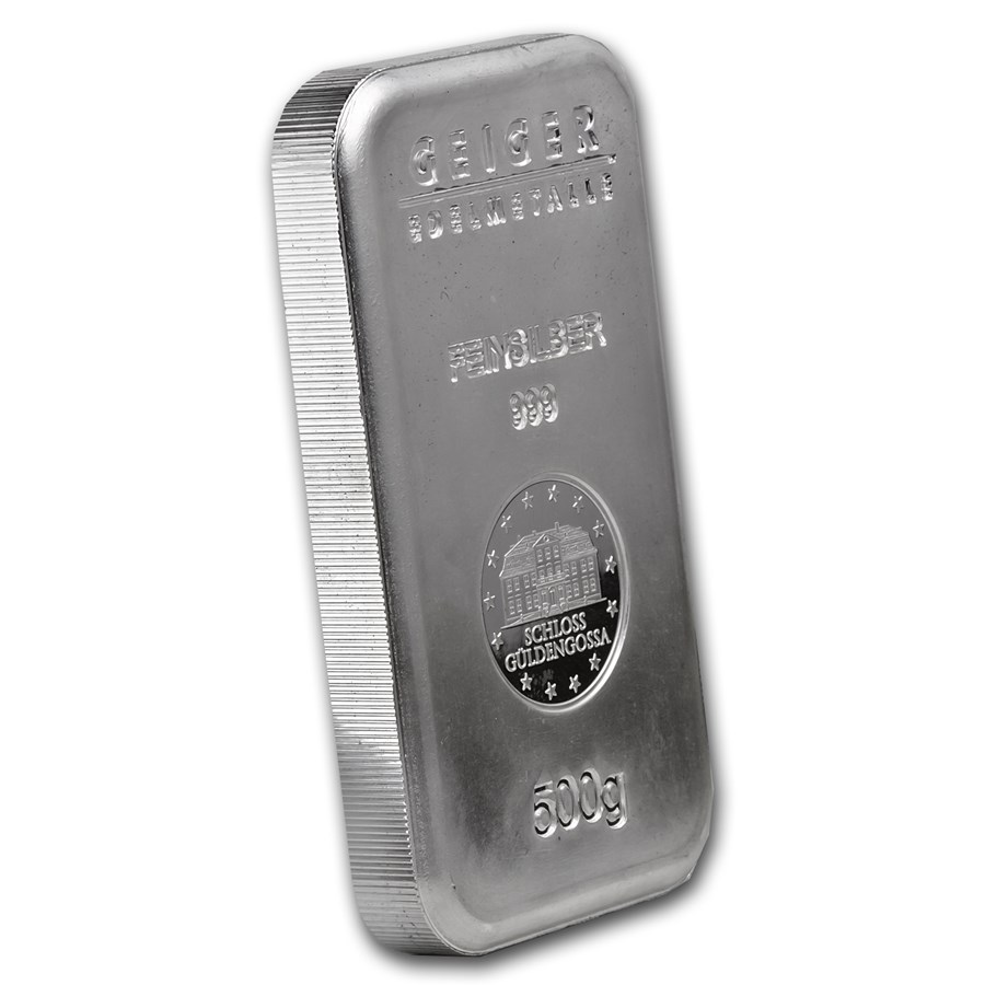 500 gram Silver Bar - Geiger (Security Line Series)