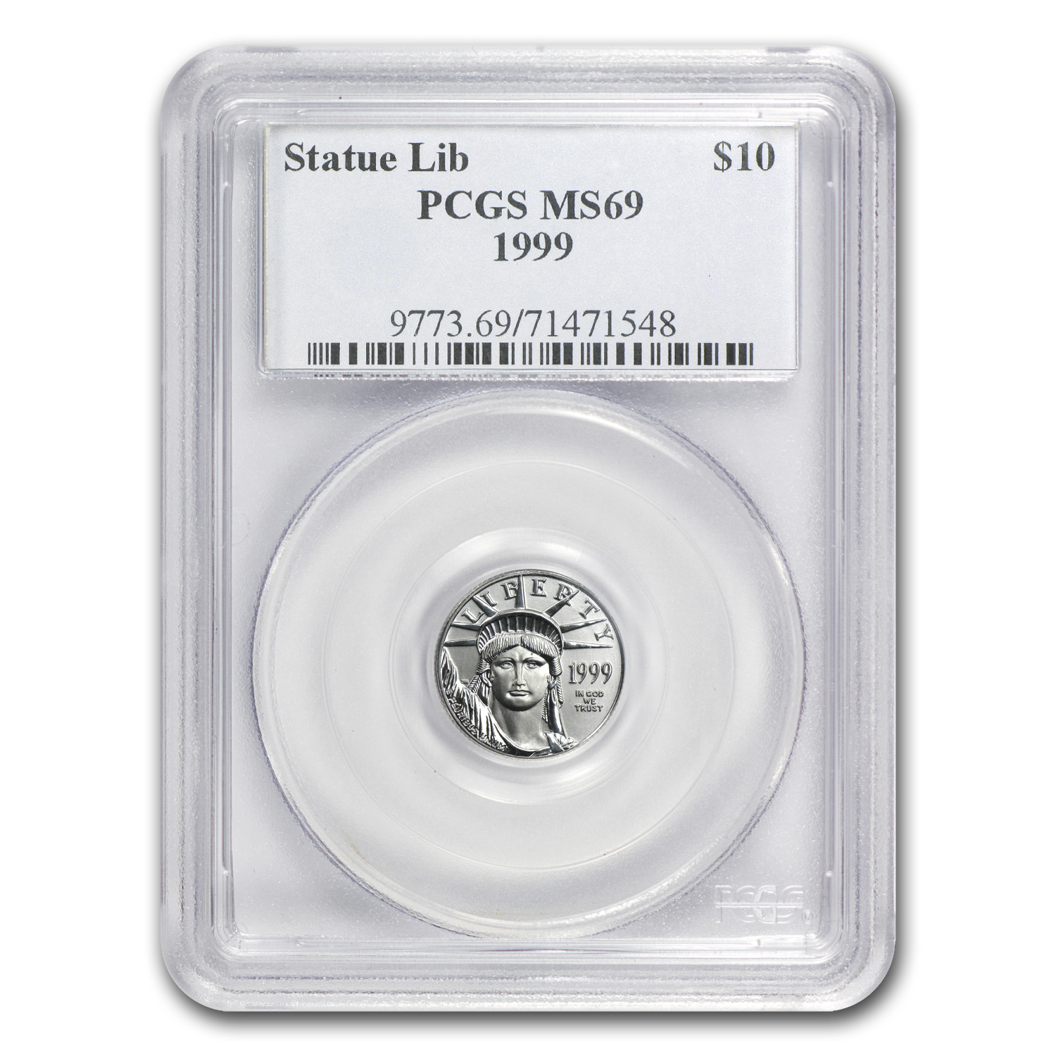 1999 1/10 oz American Platinum Eagle MS-69 PCGS