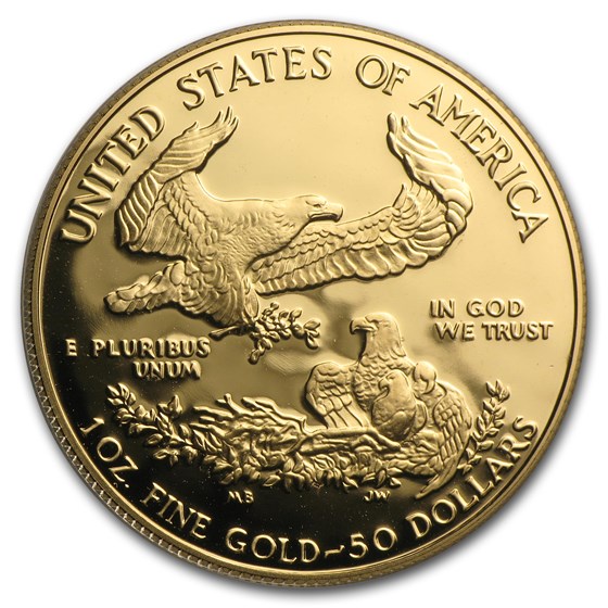 1991-W 1 oz Proof American Gold Eagle (w/Box &amp; COA)