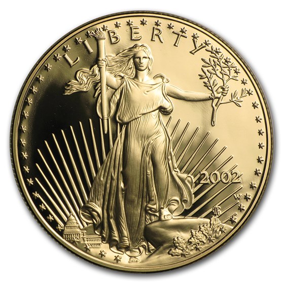 2002-W 1 oz Proof American Gold Eagle (w/Box &amp; COA)