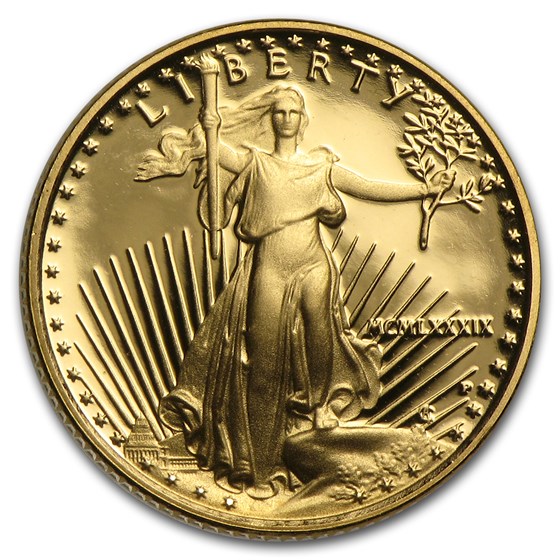 1989-P 1/10 oz Proof American Gold Eagle (w/Box &amp; COA)