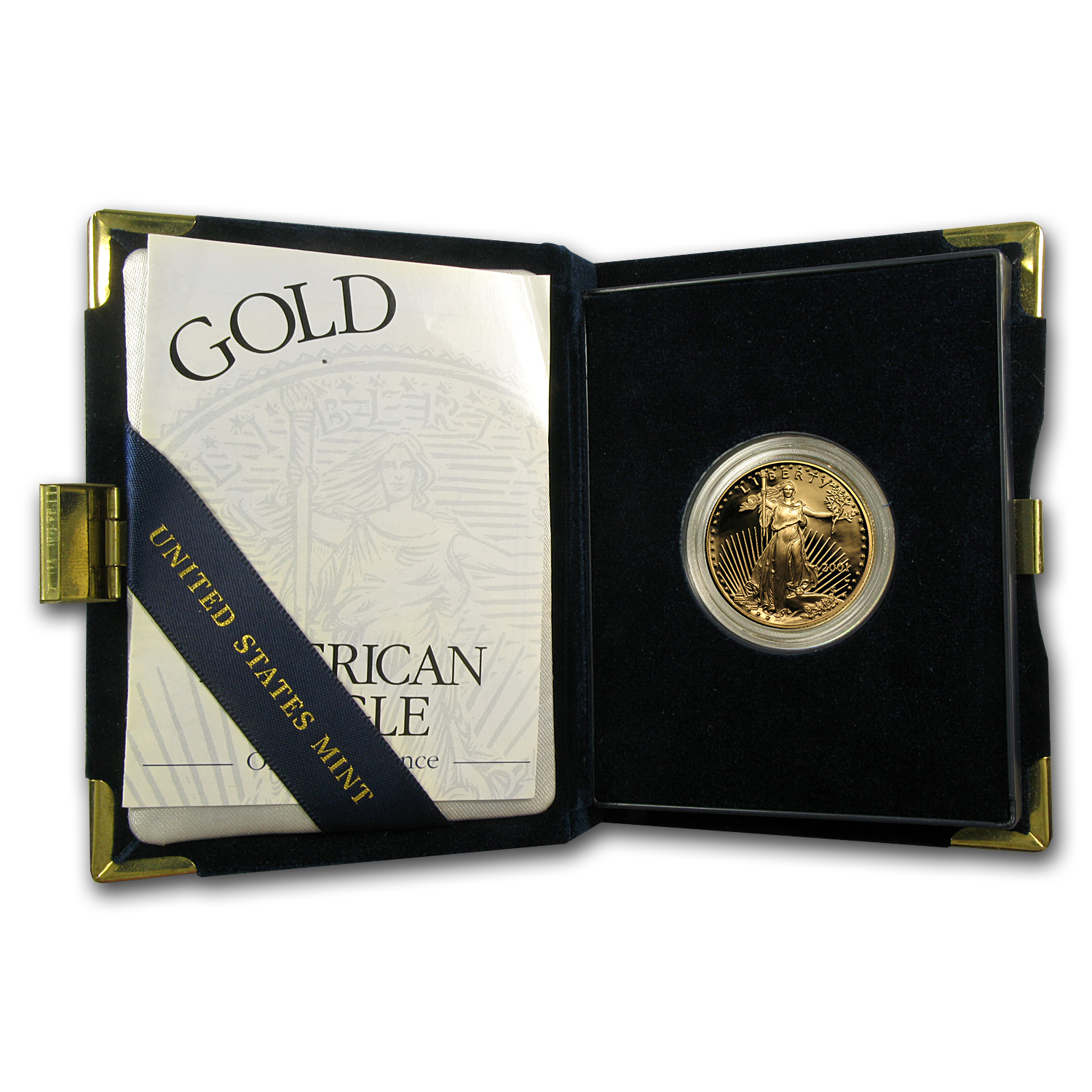 2001-W 1/2 oz Proof American Gold Eagle (w/Box &amp; COA)