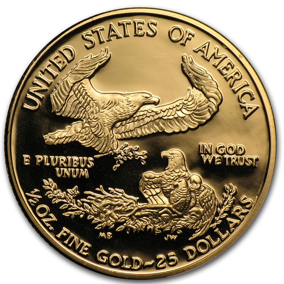 2001-W 1/2 oz Proof American Gold Eagle (w/Box &amp; COA)